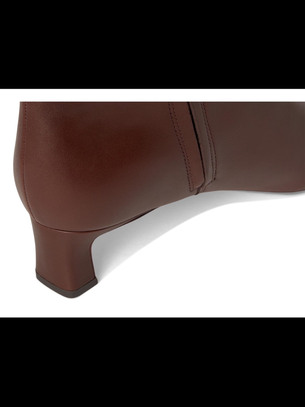 BNWT Vince Molton Brown Leather Square-Toe Ankle Boots Size 7.5 - Picture 15 of 16